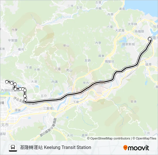 1801A Bus Line Map