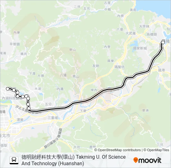 1801A Bus Line Map
