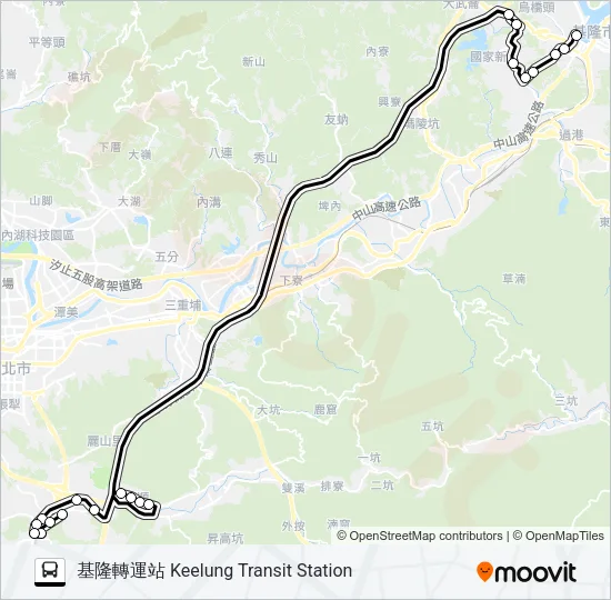1558A Bus Line Map