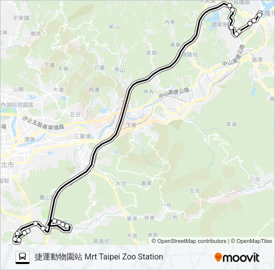 1558A Bus Line Map
