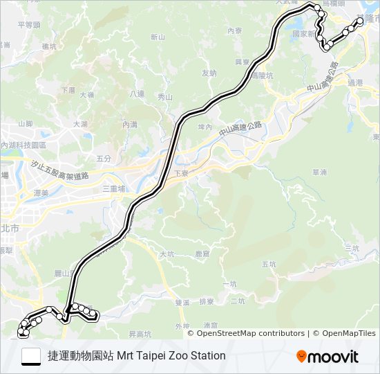 1558A bus Line Map