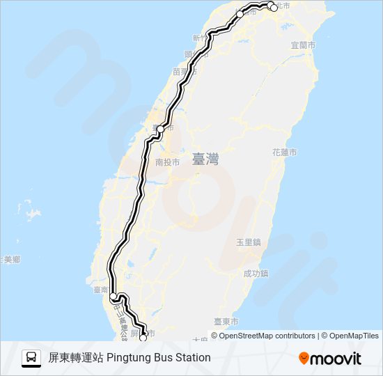 1613A bus Line Map