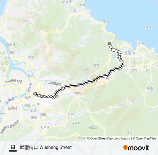 1813E Bus Line Map
