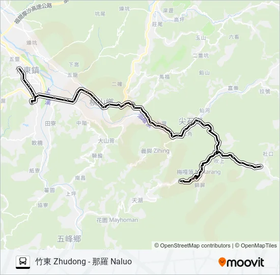5625A Bus Line Map