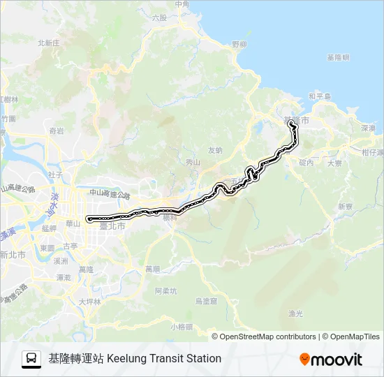 巴士1191的線路圖