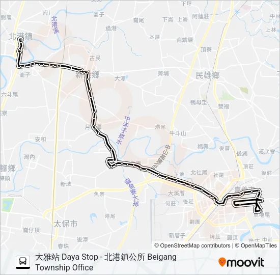 7325A Bus Line Map