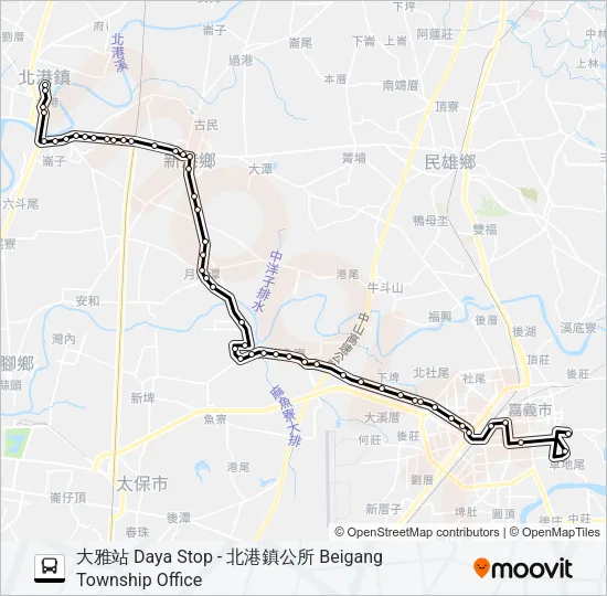 7325A Bus Line Map