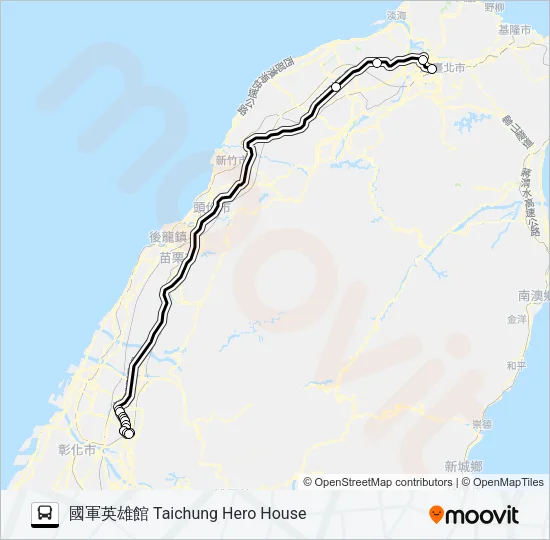 1620A Bus Line Map