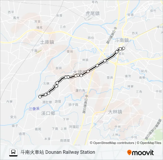 7105A Bus Line Map