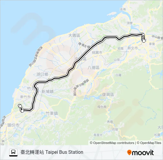 1822A Bus Line Map
