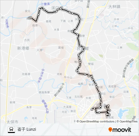 7316A Bus Line Map