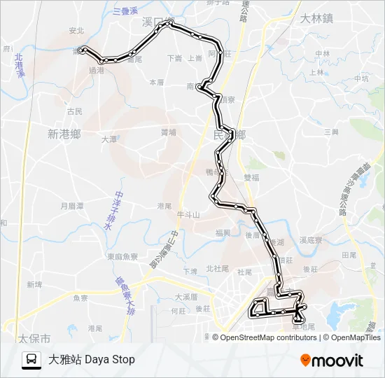 7316A Bus Line Map