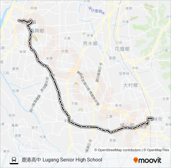 6705A Bus Line Map