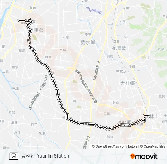 6705A Bus Line Map
