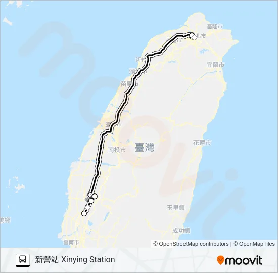 巴士1836的線路圖