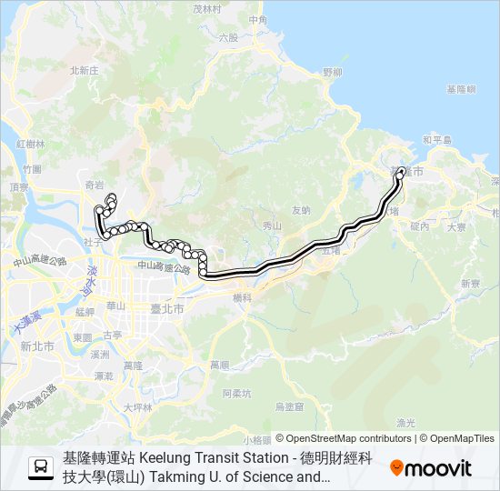 1801 bus Line Map