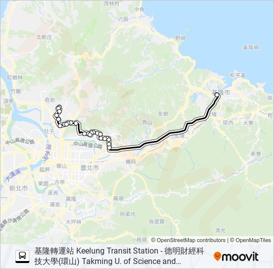 1801 bus Line Map