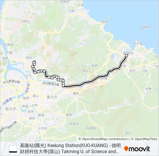 1801 bus Line Map