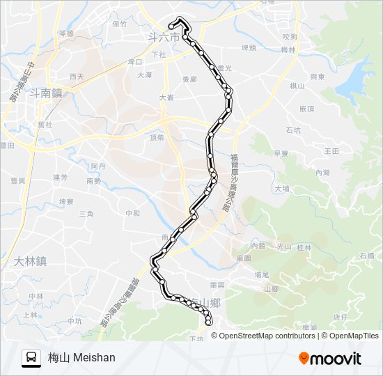 7125A bus Line Map