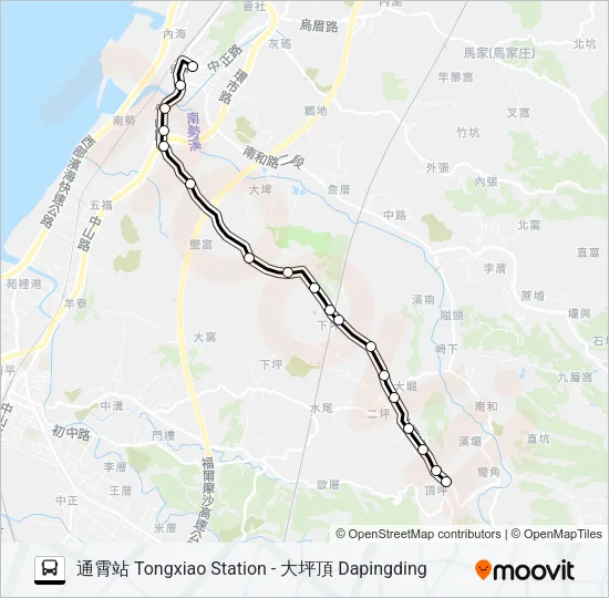 巴士5821的線路圖