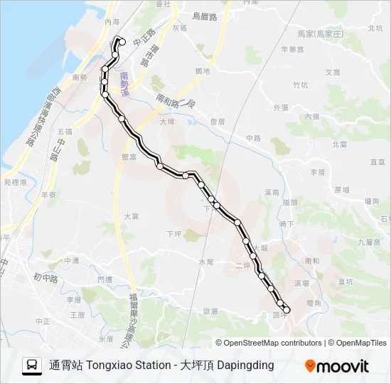 巴士5821的線路圖