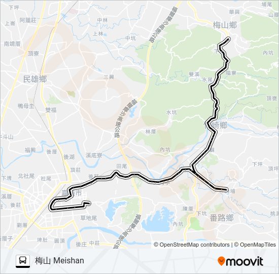 7323A bus Line Map