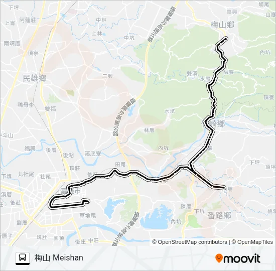 7323A Bus Line Map