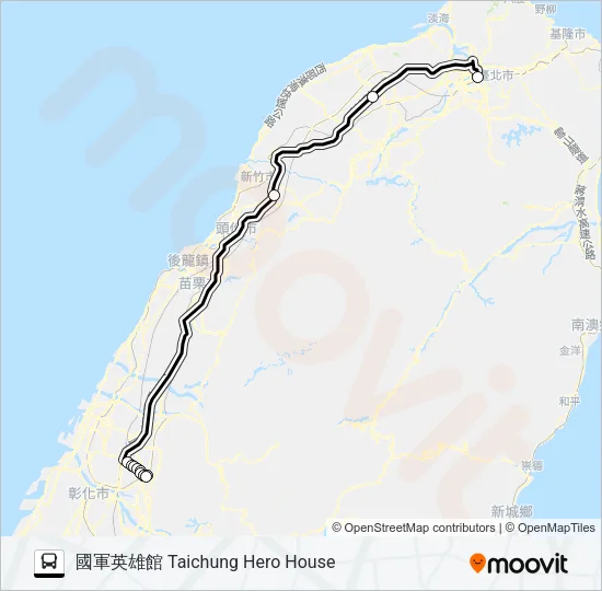 巴士1619的線路圖