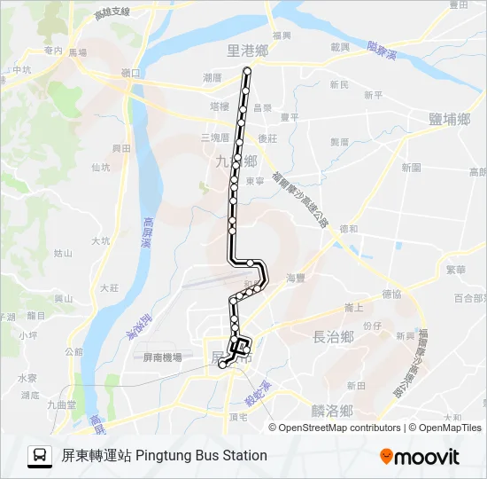 8216A Bus Line Map