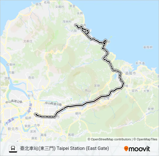 1815A Bus Line Map