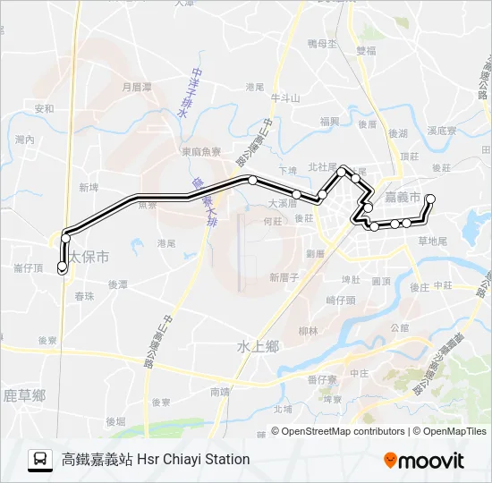 7212A Bus Line Map