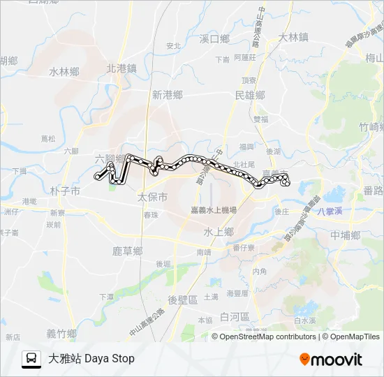 7320A Bus Line Map