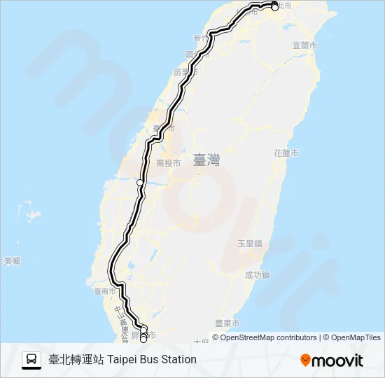 1839A Bus Line Map