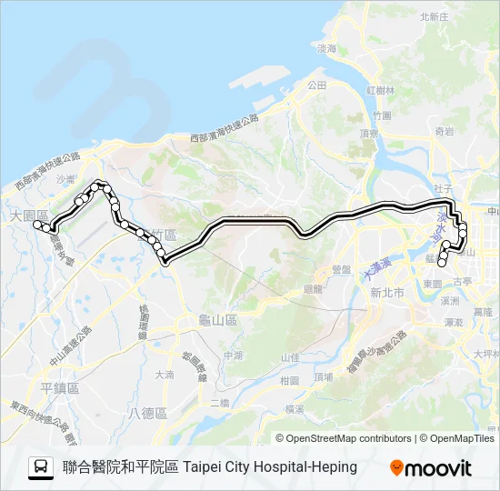 1961A Bus Line Map