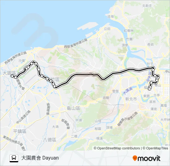 1961A Bus Line Map
