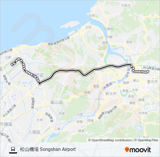 1841 bus Line Map