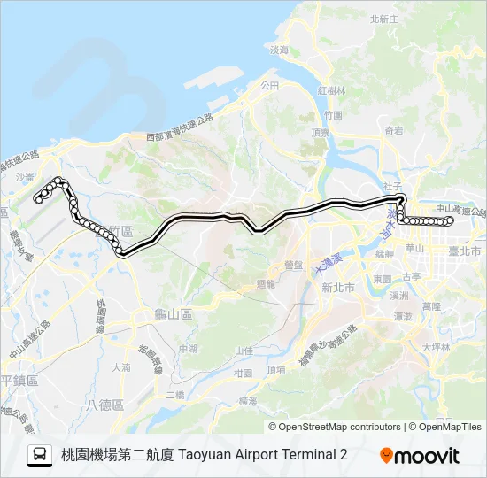 1841 Bus Line Map