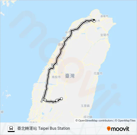 1835 Bus Line Map