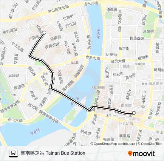 1837A Bus Line Map