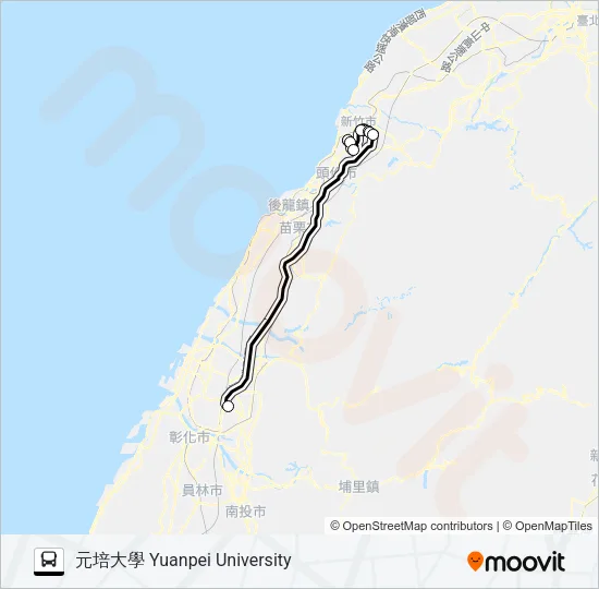 1866A Bus Line Map