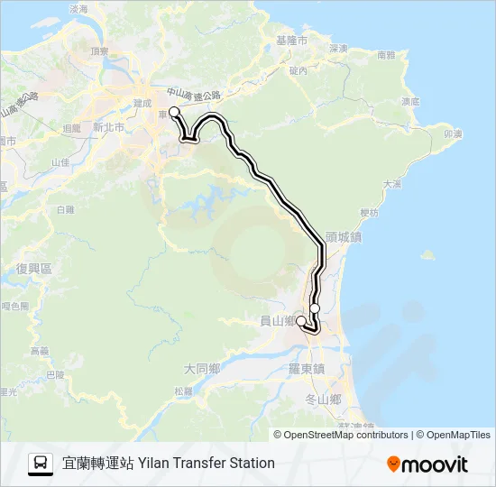 1571A Bus Line Map