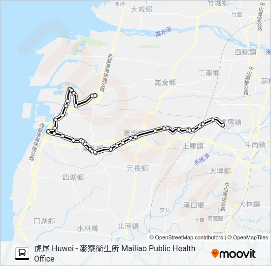 7111A Bus Line Map