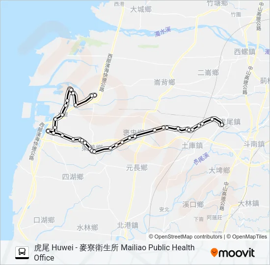 7111A Bus Line Map