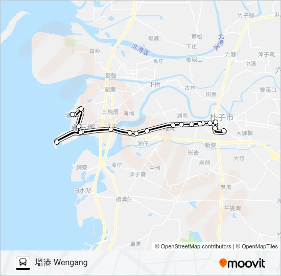 巴士7233A的線路圖