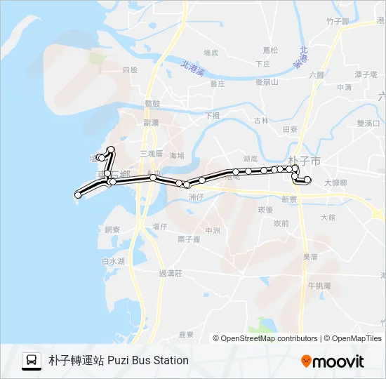 巴士7233A的線路圖