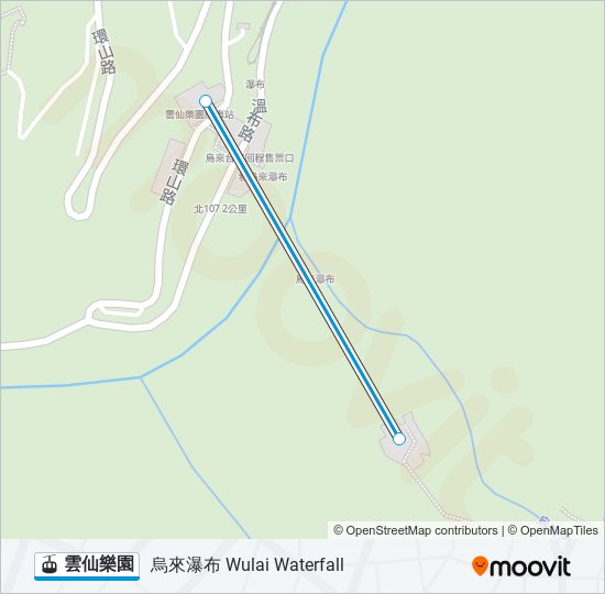 索道雲仙樂園的線路圖