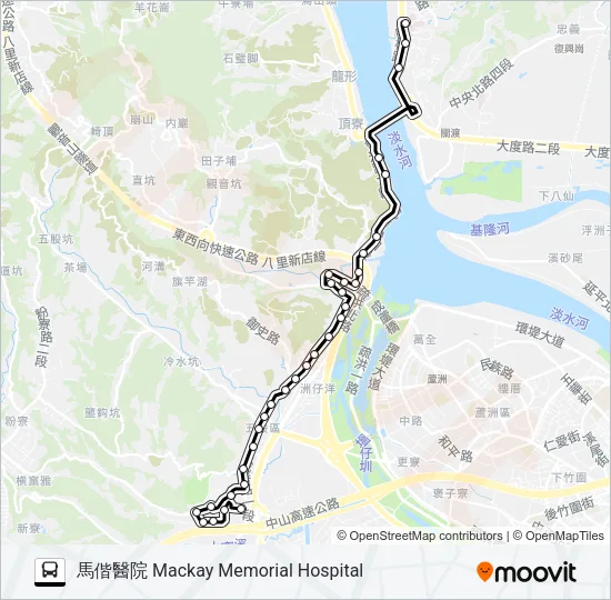 巴士580五股站的線路圖