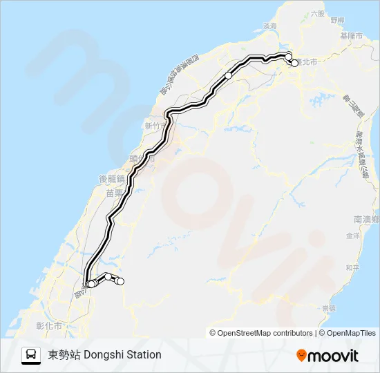 1617A Bus Line Map