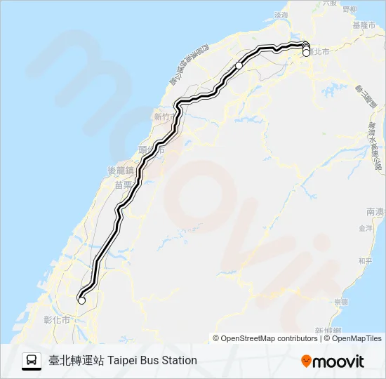 1619A Bus Line Map