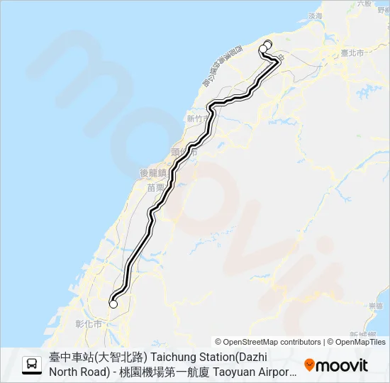 1623A Bus Line Map